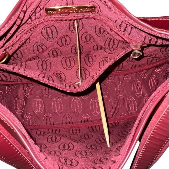 CARTIER Must De Vintage Bordeaux Pebbled Leather Crossbody Shoulder Bag - Picture 12 of 15